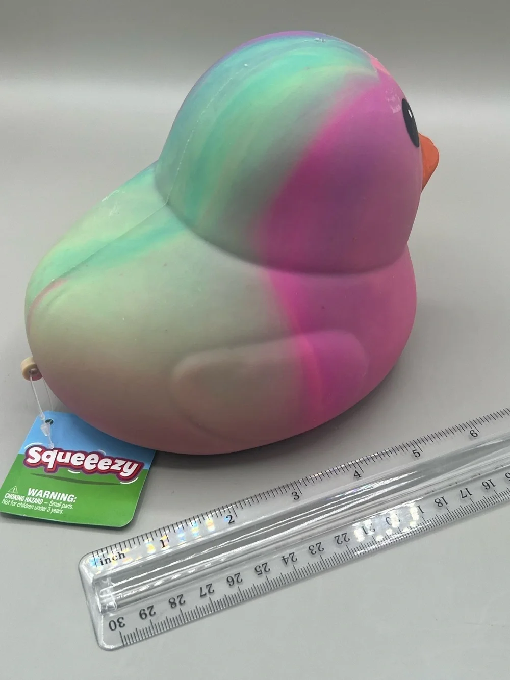 Toymendous SQEEEZY Pink Green🩷💚 Tye Dye Duck Chick NEW